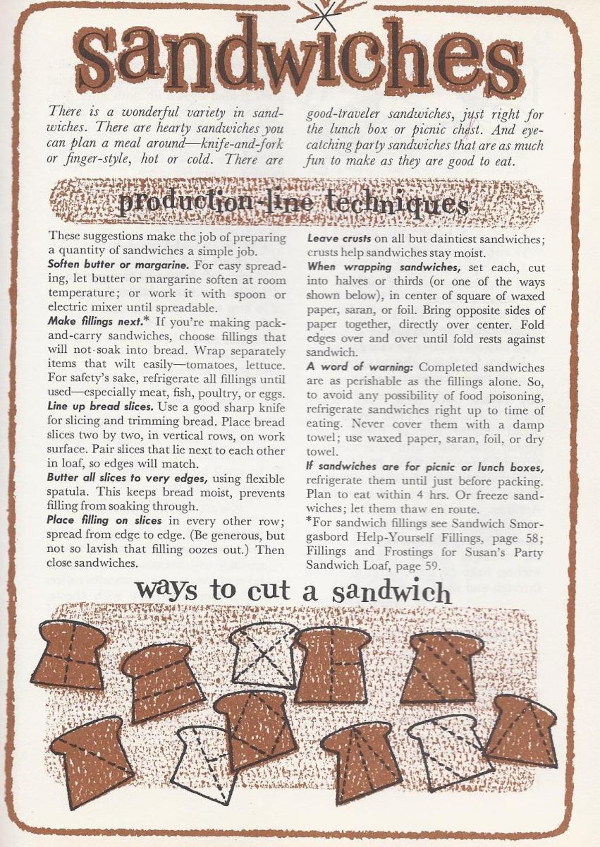Vintage Sandwiches 1958