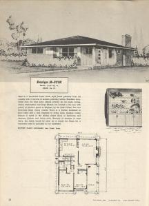 Vintage House Plans, 1950s houses, mid century homes