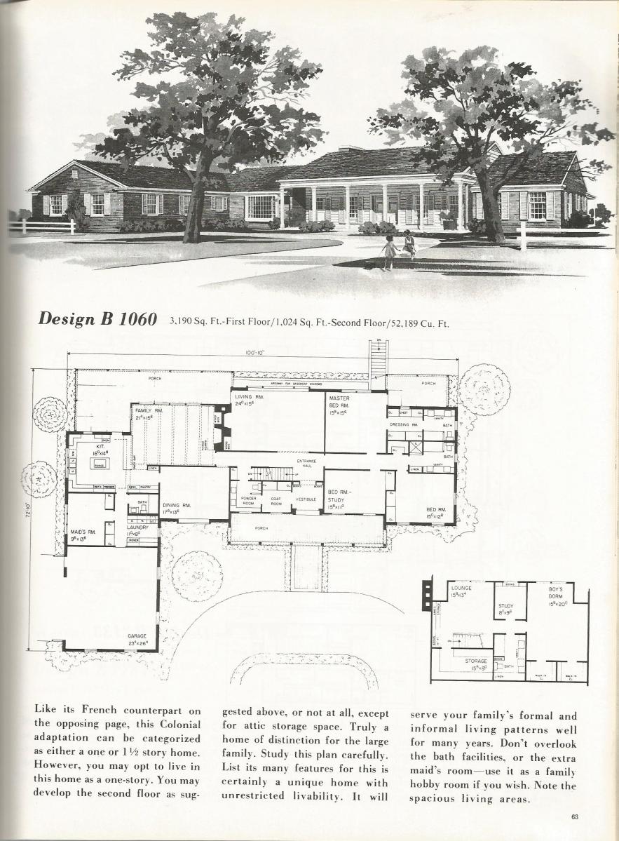 Vintage house plans, mid century homes, luxurious vintage home plans