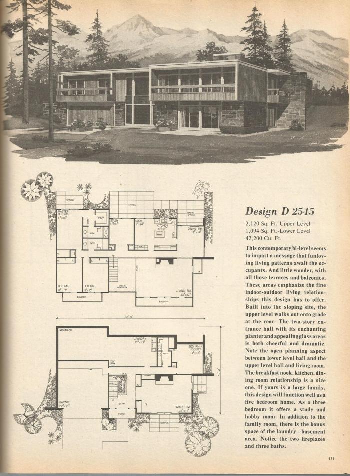 Vintage House Plans, Mid Century Homes